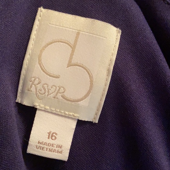 🆕 Dressbarn Halter Zip Back Purple Dress, Size 16 - Picture 7 of 9